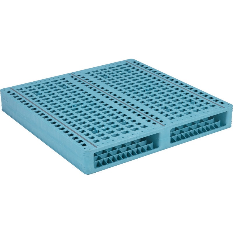 三甲 サンコー プラスチックパレット2方差し両面使用型 R2-1212F-2 ライトブルー