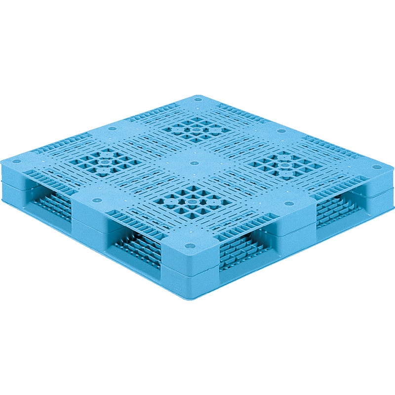 三甲 サンコー プラスチックパレット4方差し両面使用型 R4-1010 ライトブルー
