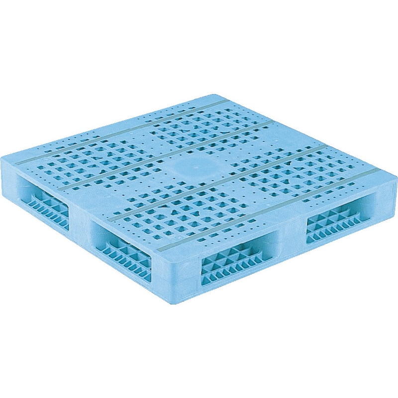 三甲 サンコー プラスチックパレット4方差し両面使用型 R4-1010F ライトブルー