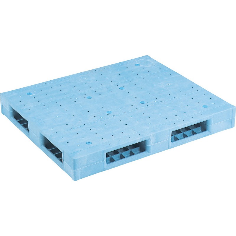 三甲 サンコー プラスチックパレット4方差し両面使用型 R4-1012F ライトブルー