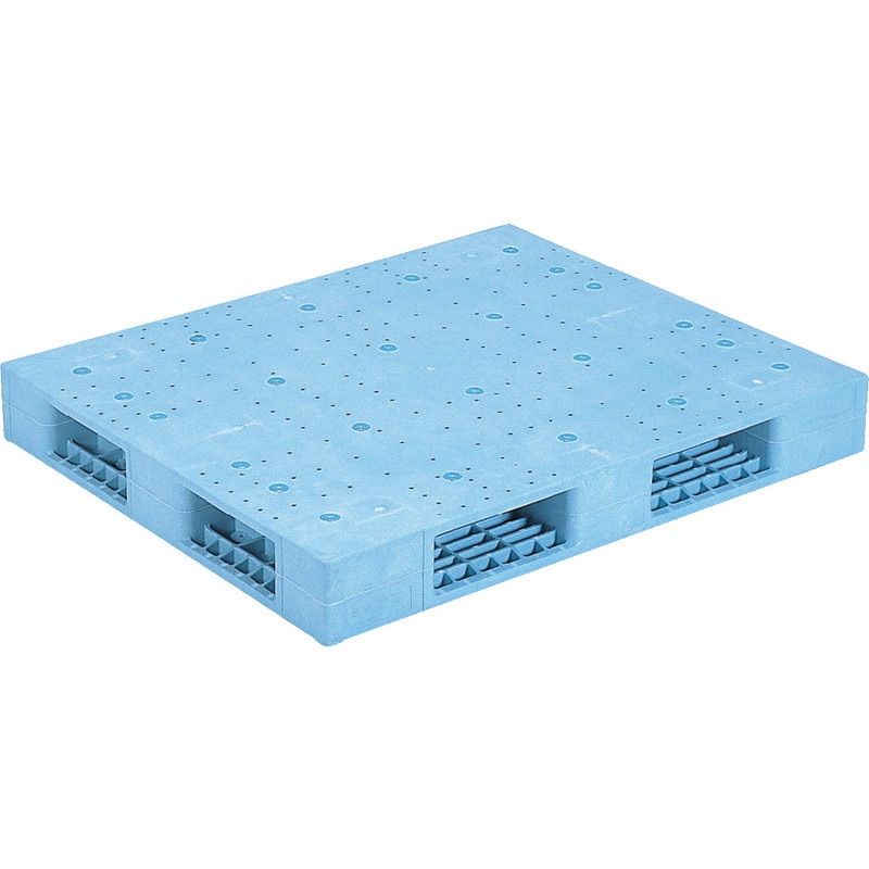 三甲 サンコー プラスチックパレット4方差し両面使用型 R4-1012F-2 ライトブルー