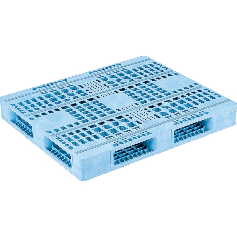 三甲 サンコー プラスチックパレット4方差し両面使用型 R4-1012F-3 ライトブルー