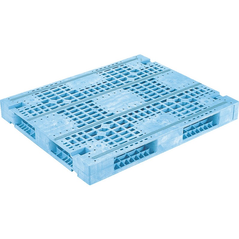 三甲 サンコー プラスチックパレット4方差し両面使用型 R4-1012F-4 ライトブルー