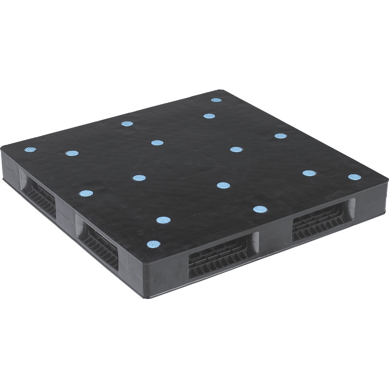 三甲 サンコー プラスチックパレット4方差し両面使用型 R4-110110P-B ブラック