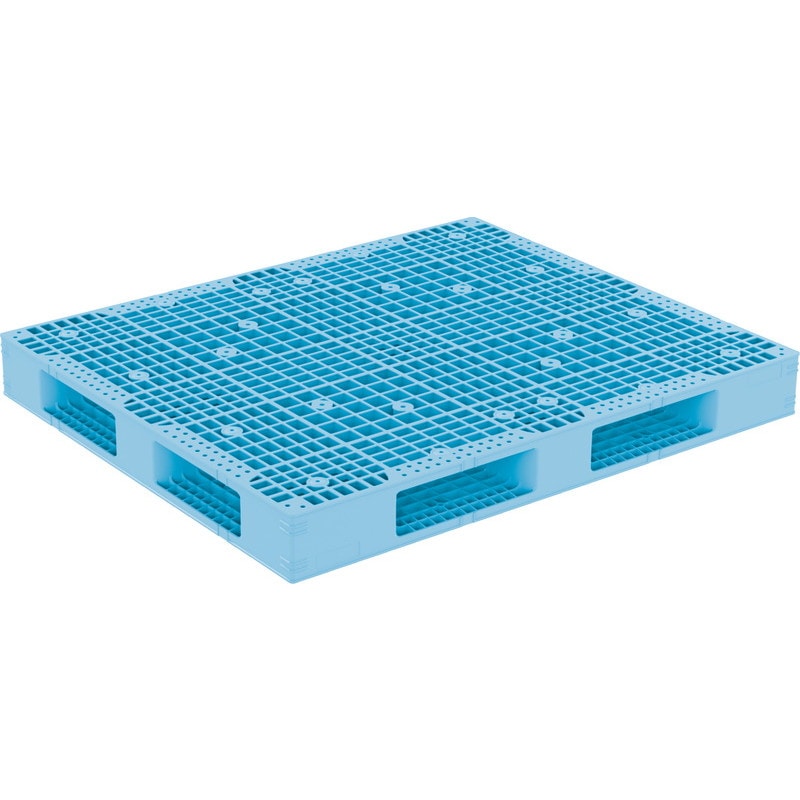三甲 サンコー プラスチックパレット4方差し両面使用型 R4-110132 ライトブルー