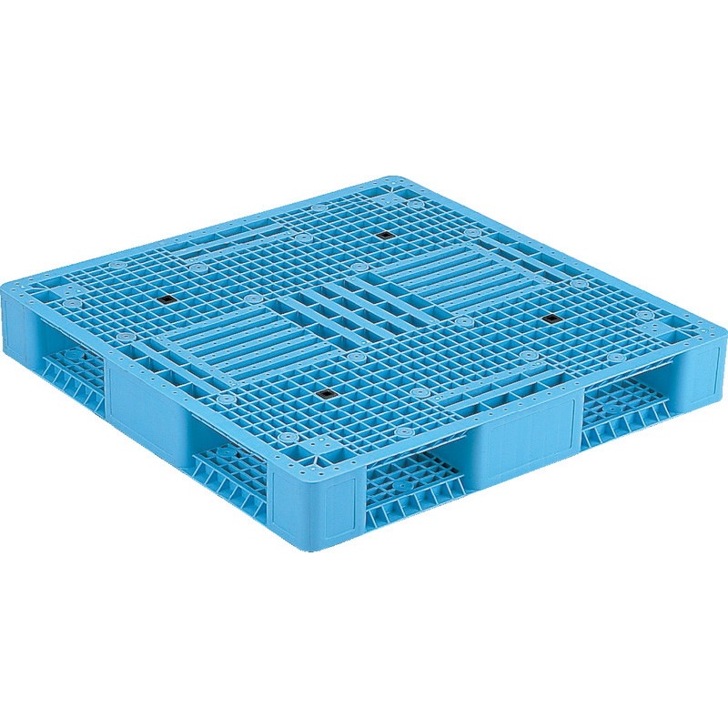 三甲 サンコー プラスチックパレット4方差し両面使用型 R4-1111-2 ライトブルー