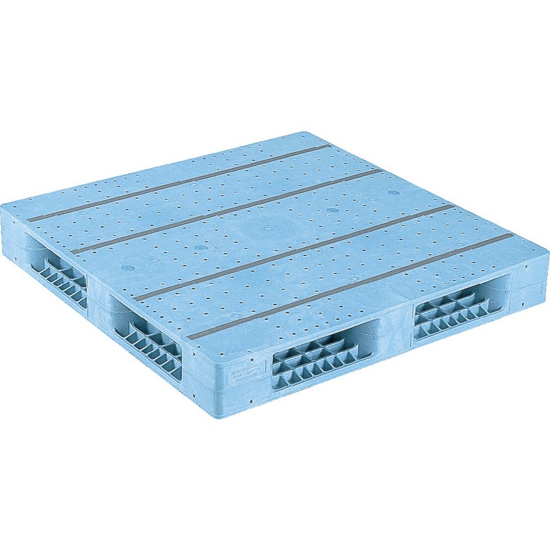 三甲 サンコー プラスチックパレット4方差し両面使用型 R4-1111F-3 ライトブルー