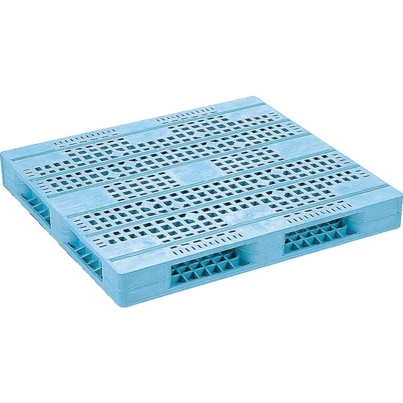 三甲 サンコー プラスチックパレット4方差し両面使用型 R4-1112F ライトブルー
