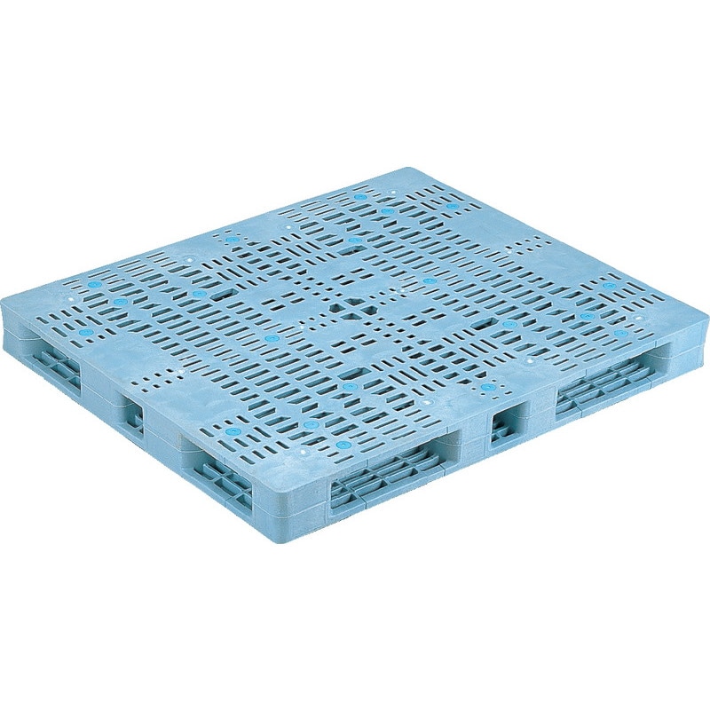 三甲 サンコー プラスチックパレット4方差し両面使用型 R4-1113F ライトブルー