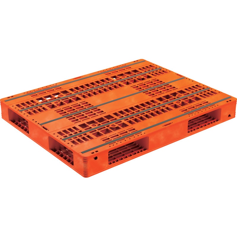 三甲 サンコー プラスチックパレット4方差し両面使用型 R4-1116F オレンジ