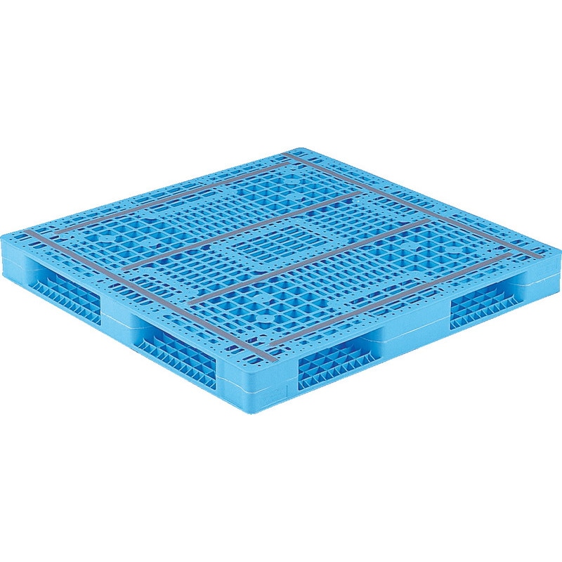 三甲 サンコー プラスチックパレット4方差し両面使用型 R4-112116 ライトブルー