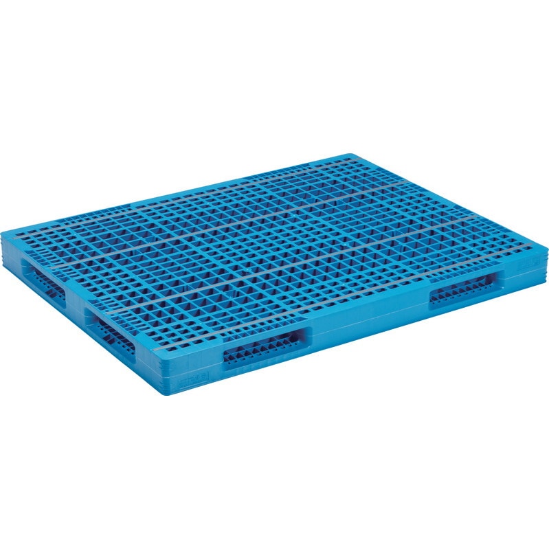 三甲 サンコー プラスチックパレット4方差し両面使用型 R4-115150 ライトブルー