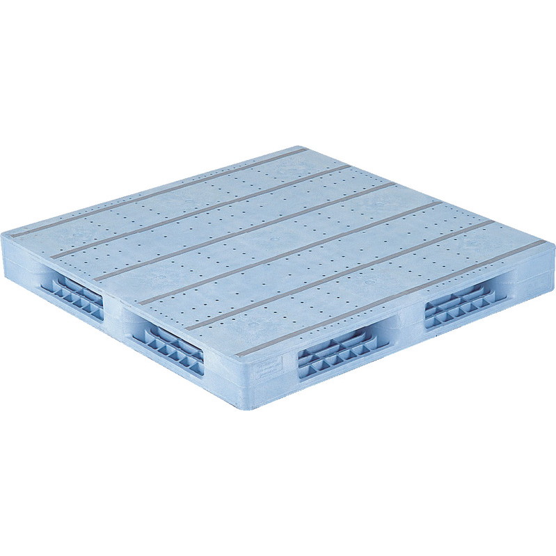 三甲 サンコー プラスチックパレット4方差し両面使用型 R4-1212F ライトブルー