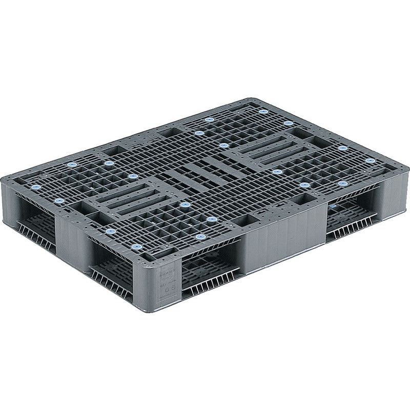 三甲 サンコー プラスチックパレット4方差し両面使用型 R4-811-2 グレー