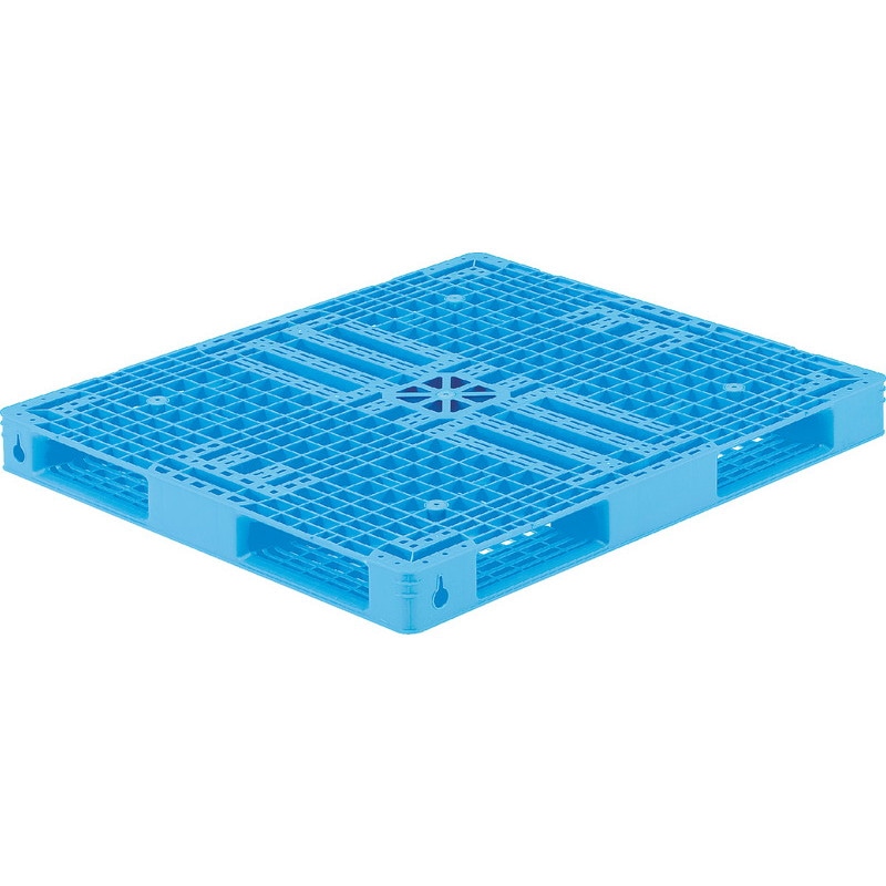 三甲 サンコー プラスチックパレット4方差し両面使用型 TS-097114R4 ライトブルー