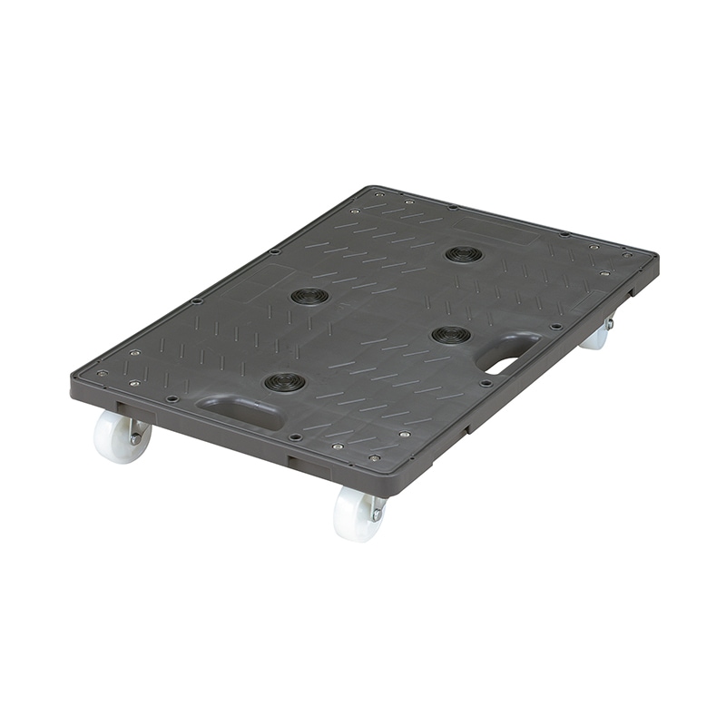 岐阜プラスチック リス台車 RBジョイントキャリー(3) 2.5インチ ナイロン車 自在×4 グレー