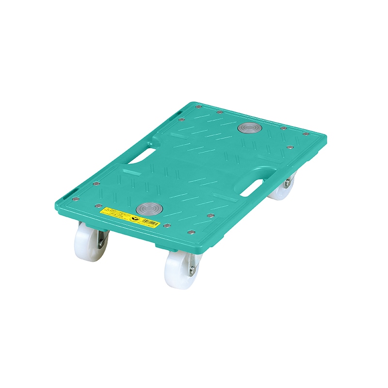 岐阜プラスチック リス台車 RBジョイントキャリー(5) 2.5インチ ナイロン車 自在×4 グリーン