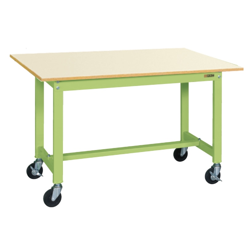 サカエ 軽量作業台 KSタイプ 均等耐荷重200kg ポリエステル天板 H740移動式 KS-126PRIG 