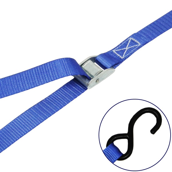 フリーク 75026 FREAK 荷締めベルト青 S字フック250kg 幅25mm×長さ0.5+3m 荷締機