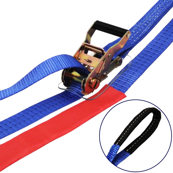 フリーク 75110 FREAK ラッシングベルト青 アイ1ton 幅35mm×長さ0.5+2m 荷締機
