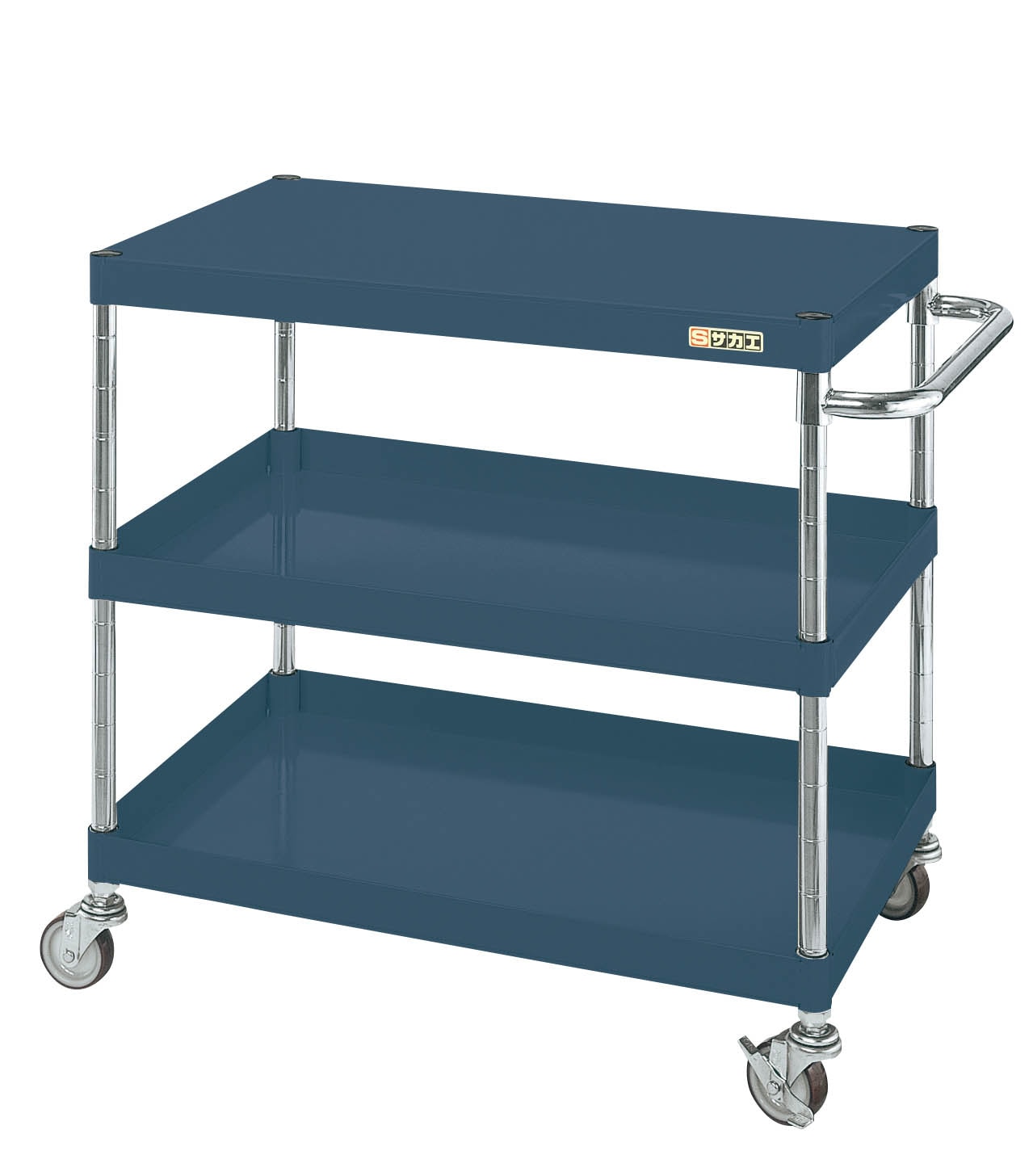 サカエ CSパールワゴン 軽量タイプ ゴム車 H740 3段