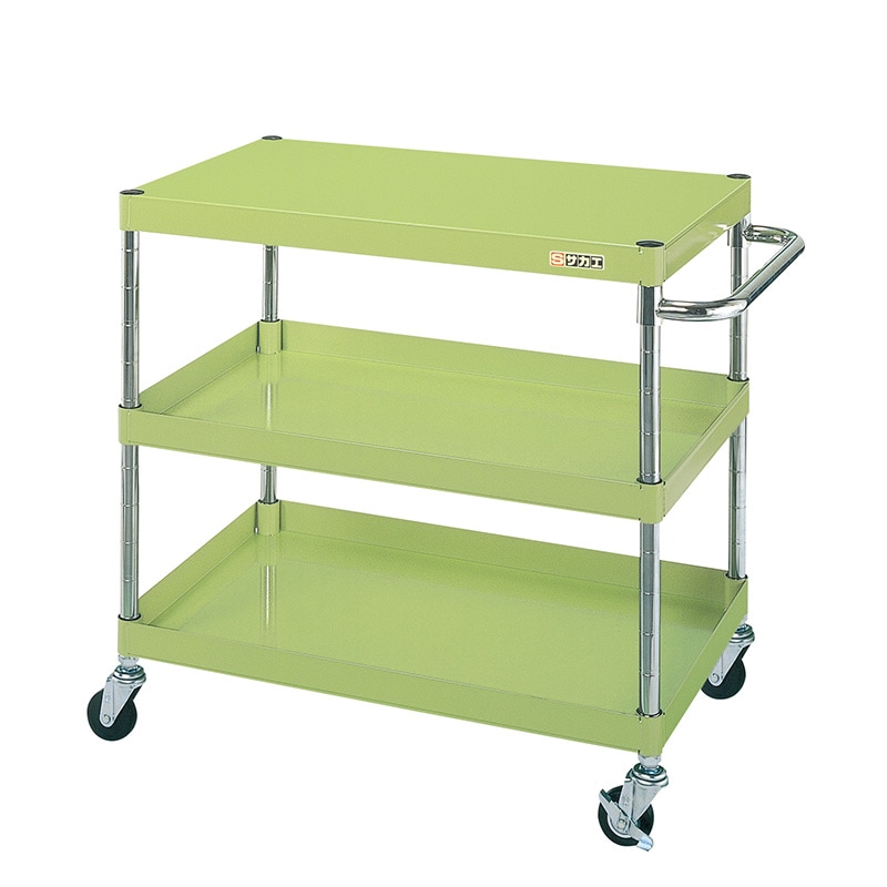 サカエ CSパールワゴン 軽量タイプ ゴム車 H740 3段