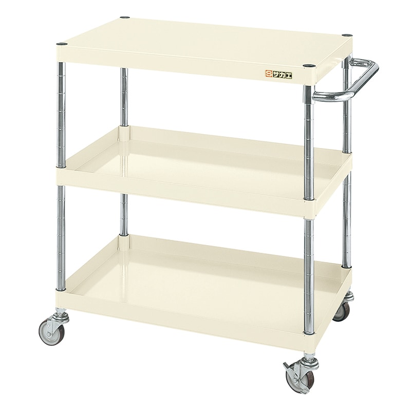 サカエ CSパールワゴン 軽量タイプ ナイロンウレタン車 H880 3段