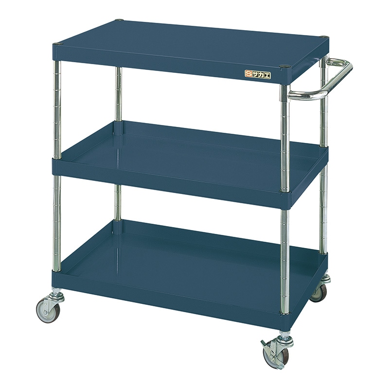 サカエ CSパールワゴン 軽量タイプ ナイロンウレタン車 H880 3段