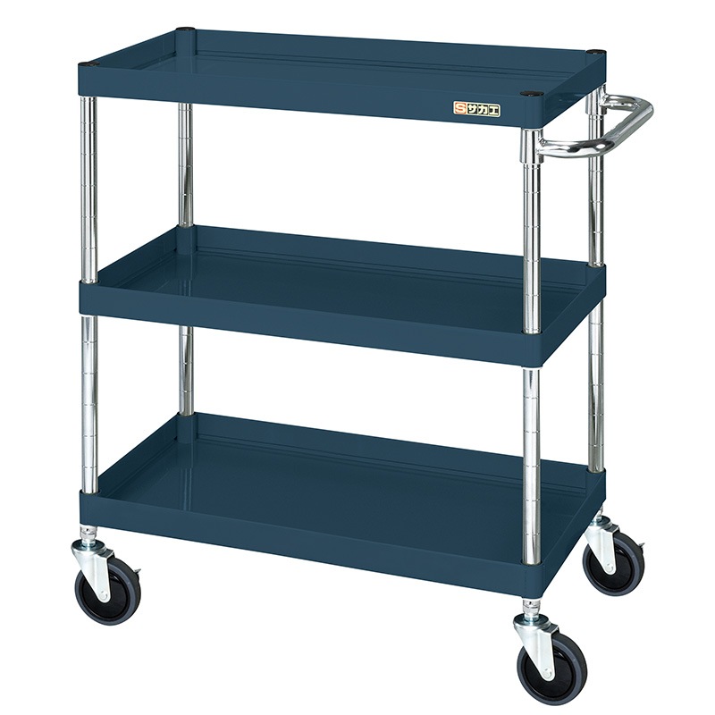 サカエ CSパールワゴン 中量タイプ ゴム車 H880 3段