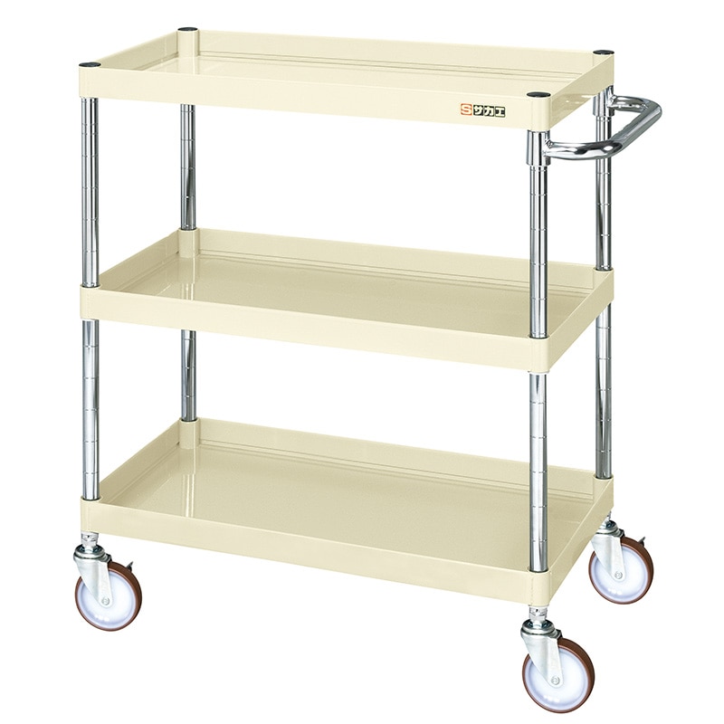 サカエ CSパールワゴン 中量タイプ ゴム車 H880 3段