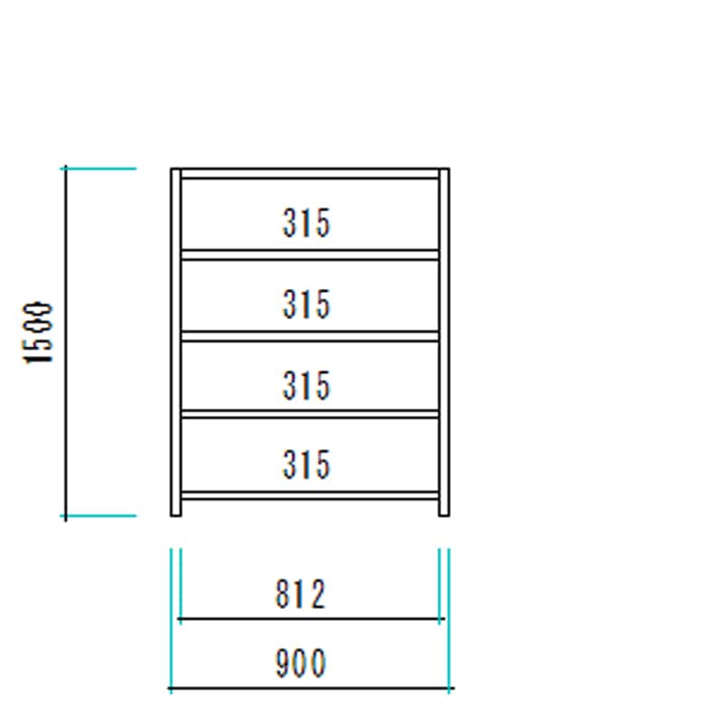 スチールラック 業務用 高さ150 幅90 奥行30cm 天地 5段 軽量 ABL型 耐
