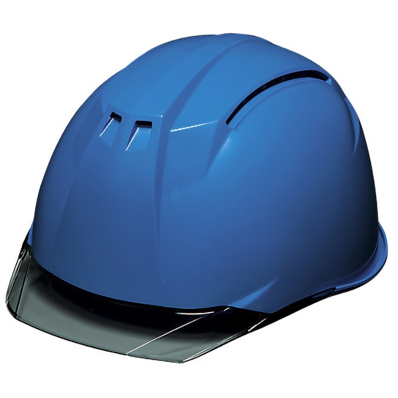 DICプラスチック 高機能ヘルメット AA11EVO-CSW シールド付 ワイドベンチレーション スカイブルー/スモーク ライナー付 クリアバイザー 可変式アジャスター 飛来落下物用 墜落時保護用