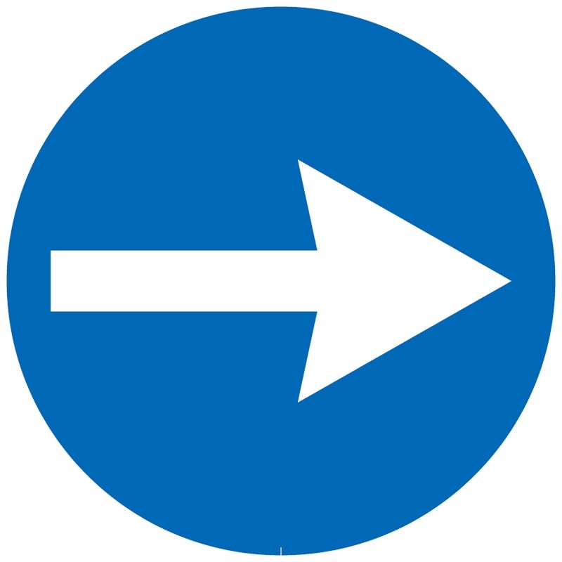 ミツギロン ミニスタンド 表示シール 矢印 SF-68-D