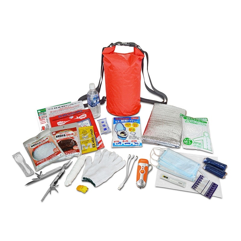 メテックス EX.浮き具になる防水バックパック＋完璧防災用品プラス EX48SEDBSLPW