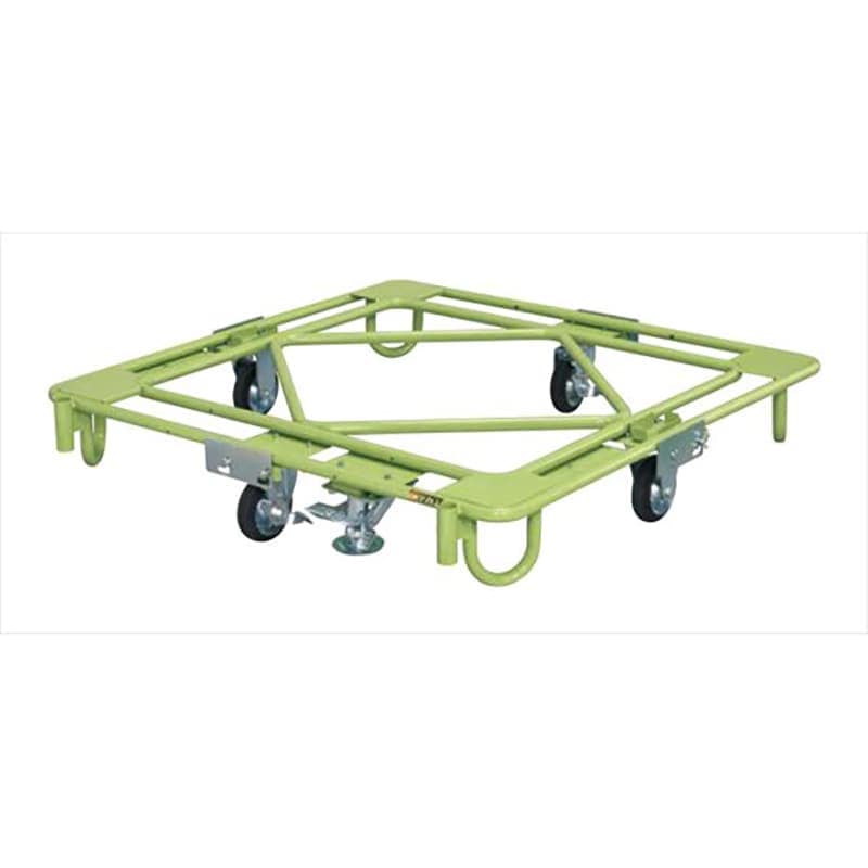 サカエ 自在移動回転台車 フロアストッパー付 RB-4RG