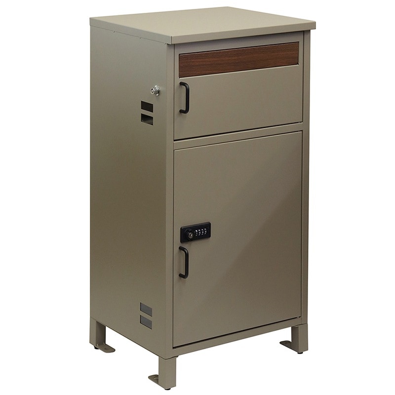 MOJYU モジュ 宅配ボックス付ポストRufinaルフィナ PBX-053 ミルクティーベージュ