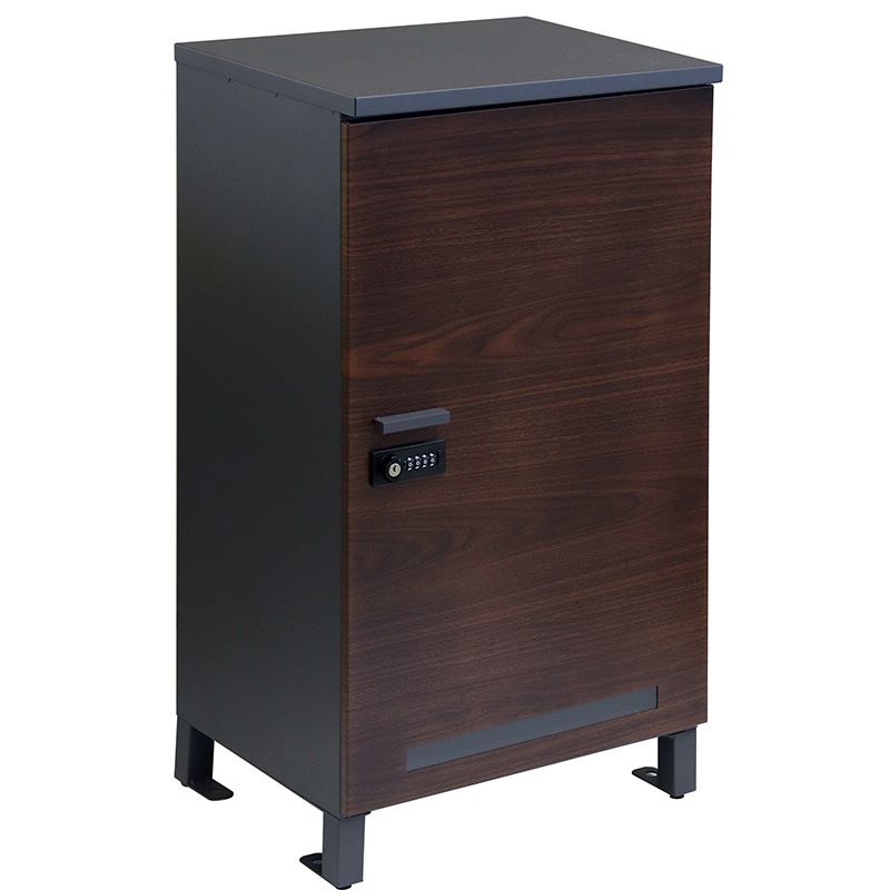 MOJYU モジュ 宅配ボックスSimoneシモーネ PBX-091 ダークグレー/ブラウン木目