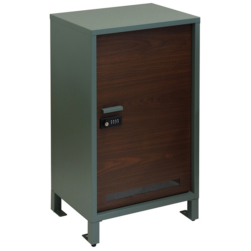 MOJYU モジュ 宅配ボックスVascoヴァスコ PBX-112 フォレストグリーン/ブラウン木目