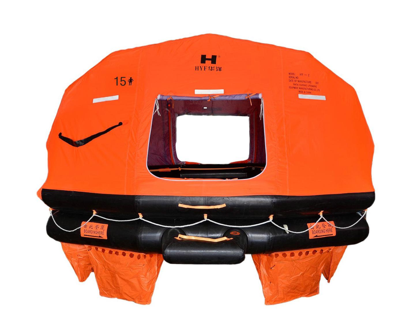 メテックス EX自動膨張救命いかだ(ゴムボート)15人用 コンテナ