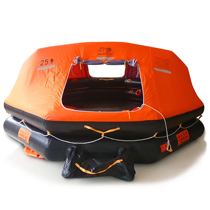 メテックス EX自動膨張救命いかだ(ゴムボート)25人用 コンテナ