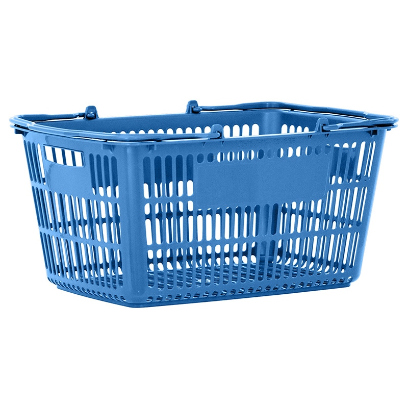 スーパーメイト 買い物カゴ SS-33E コバルトブルー  10個セット