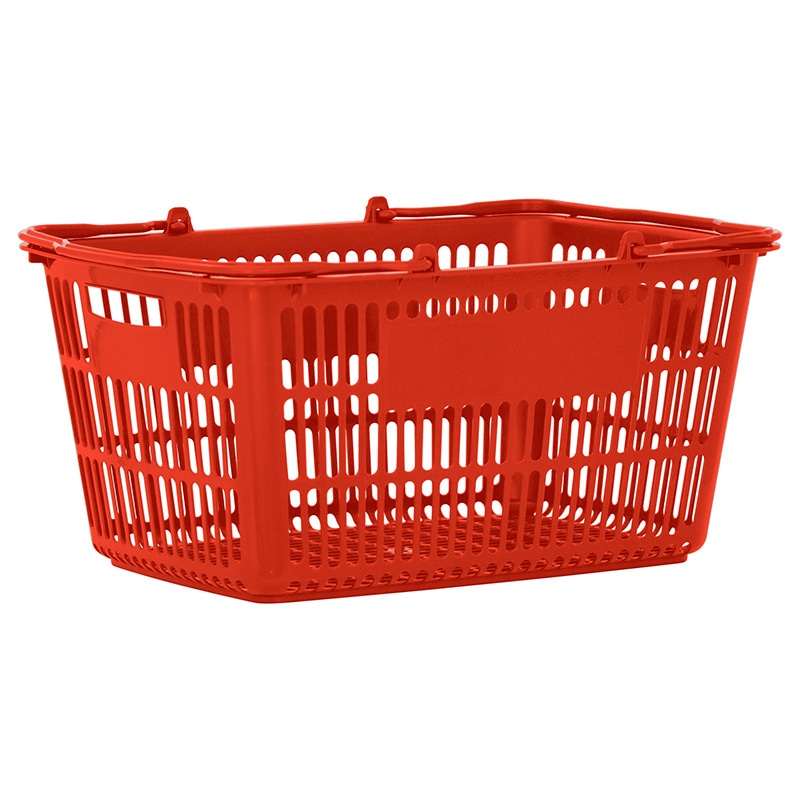 スーパーメイト 買い物カゴ SS-33E ピュアレッド 5個セット