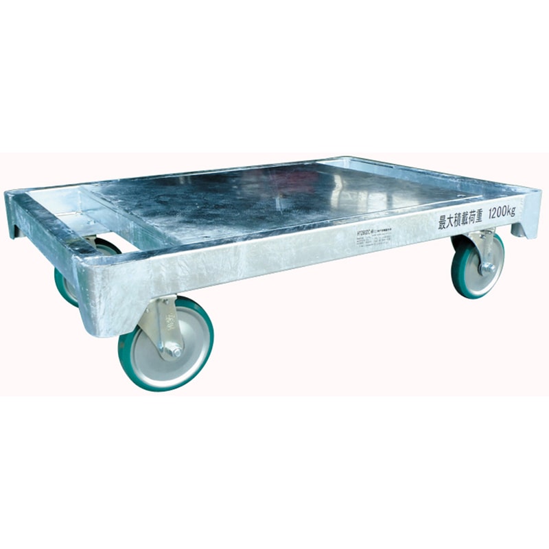 神戸車輌製作所 スチール平床台車 スチール天板タイプ H1280DT