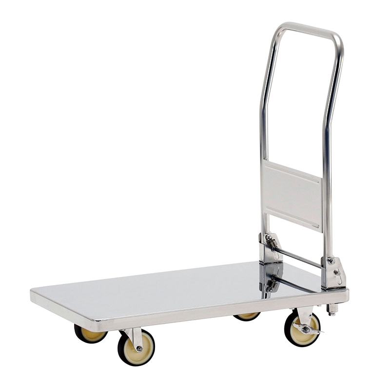 テックサス ハンドル折りたたみ式 軽荷重用ステンレス台車 CL-R6045FL