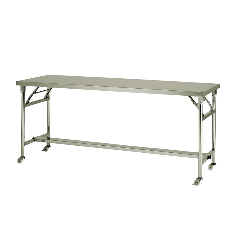 テックサス 脚折りたたみ式ステンレス作業台 キャスター付 FMT-1875D