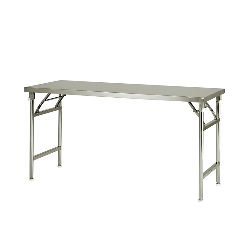 テックサス 脚おりたたみ式ステンレス作業台 アジャスト付 FWT-1575AJ