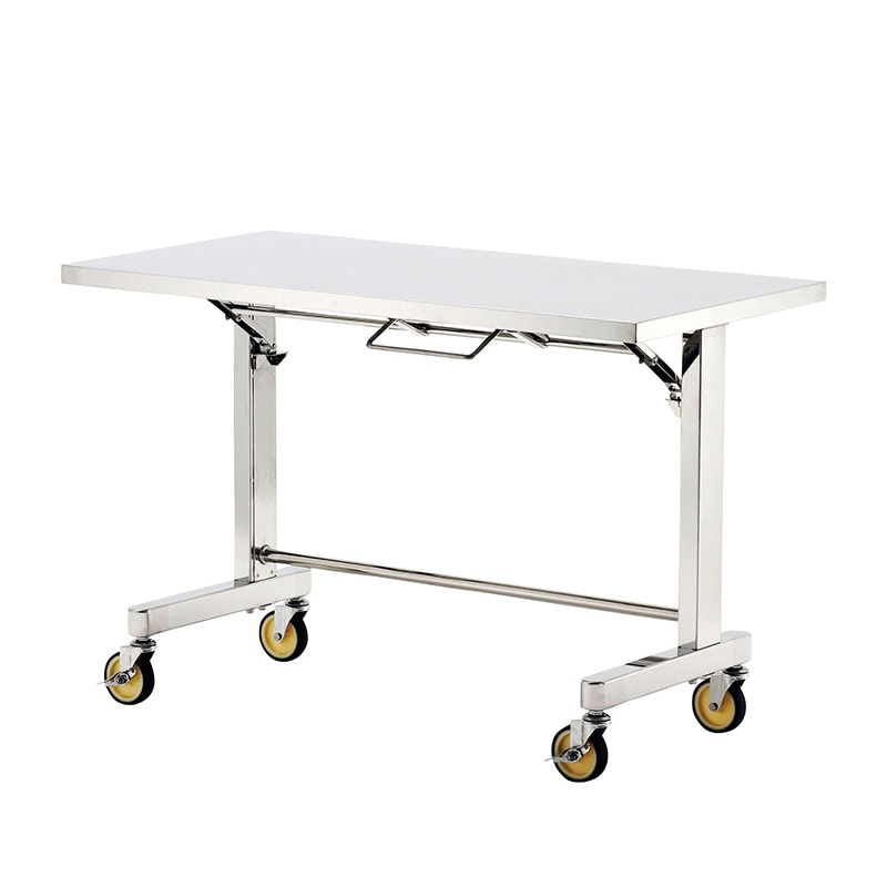 テックサス 甲板片面折りたたみ式ステンレス作業台 自立移動式 FT-S1260D