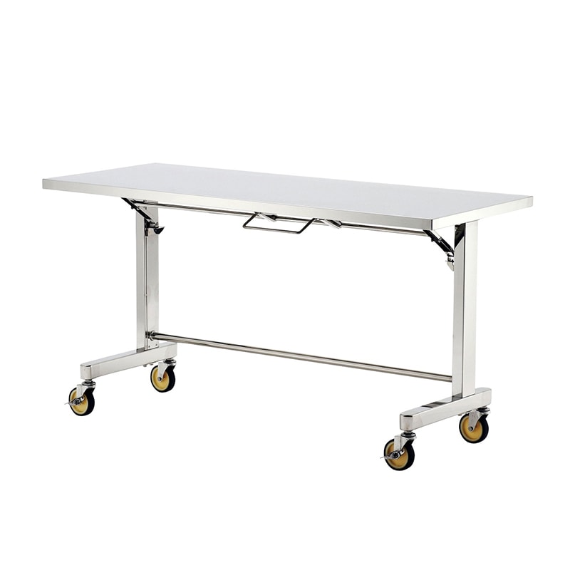 テックサス 甲板片面折りたたみ式ステンレス作業台 自立移動式 FT-S1560D