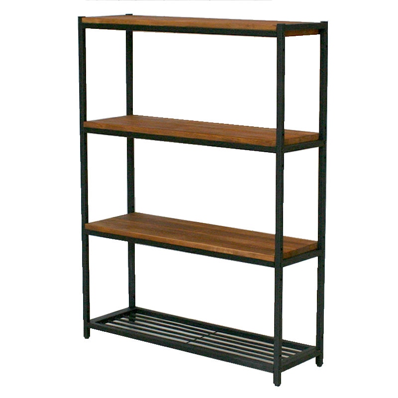 住まいスタイル 天然木製スリムラック4段 PR-860SL-4BRN