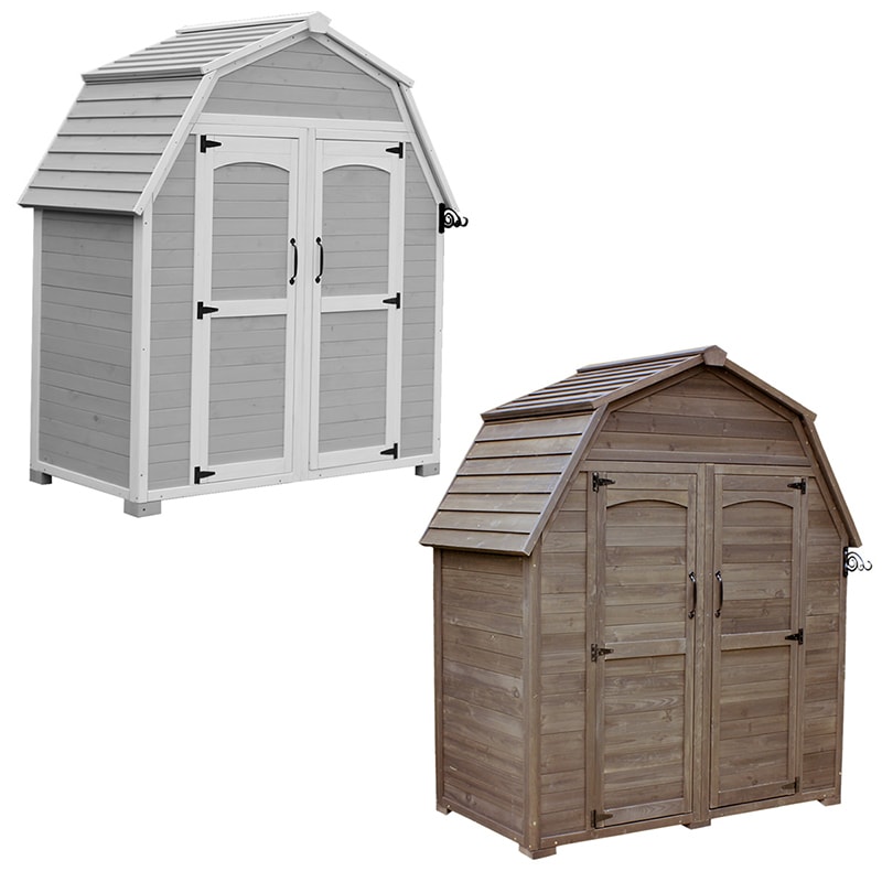 住まいスタイル ギャンブレル・ルーフ 木製収納庫 KGAM-1850GRW 